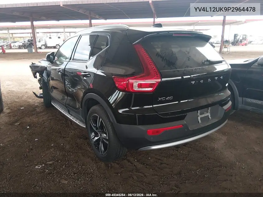2023 Volvo Xc40 B5 Core VIN: YV4L12UK9P2964478 Lot: 45345264