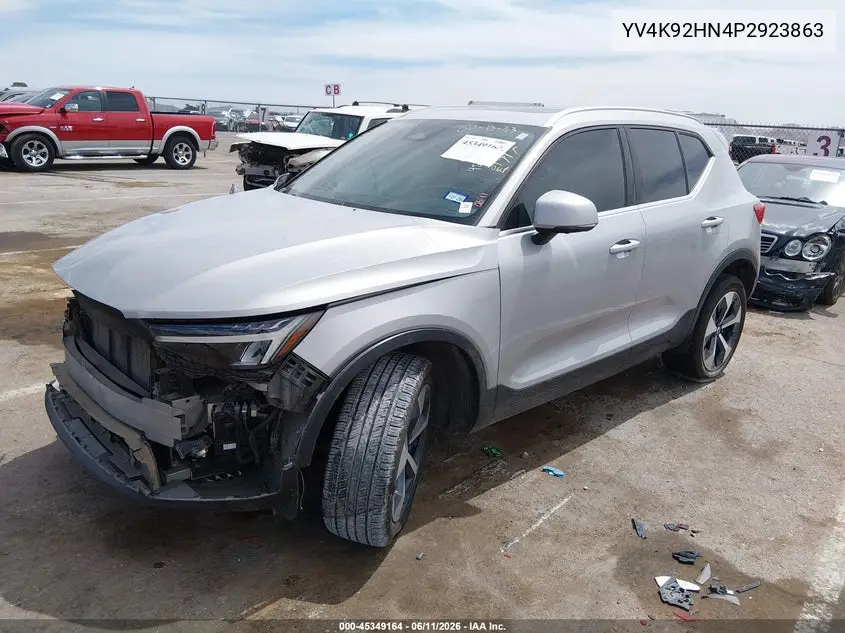 2023 Volvo Xc40 B4 Plus Bright Theme VIN: YV4K92HN4P2923863 Lot: 45349164