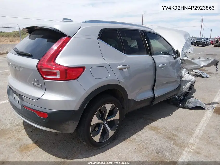 2023 Volvo Xc40 B4 Plus Bright Theme VIN: YV4K92HN4P2923863 Lot: 45349164