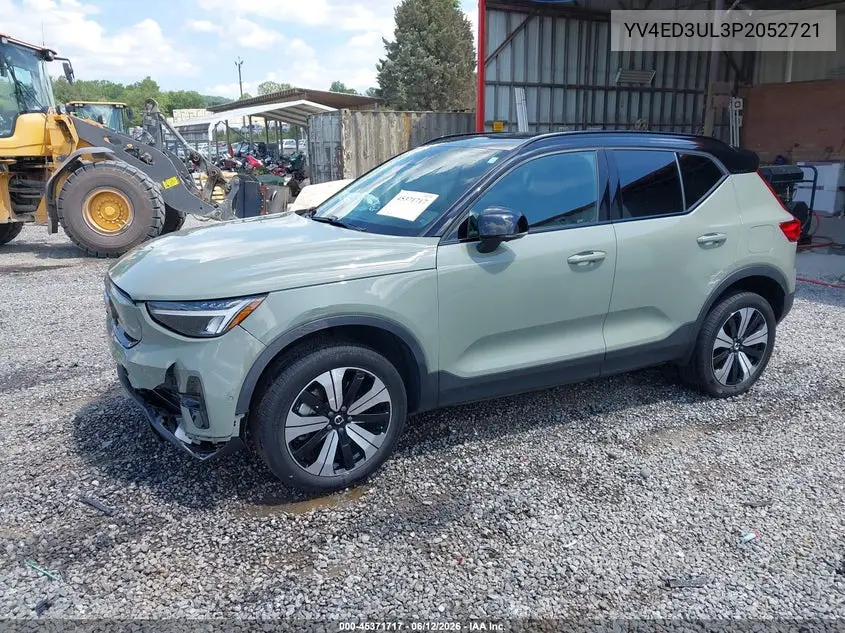 2023 Volvo Xc40 Recharge Pure Electric Twin Plus VIN: YV4ED3UL3P2052721 Lot: 45371717