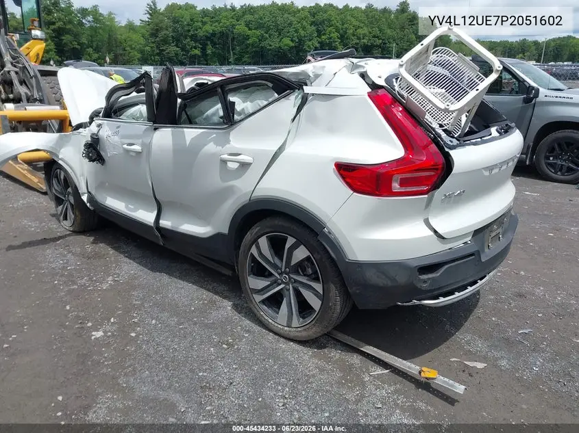 2023 Volvo Xc40 B5 Plus Bright Theme VIN: YV4L12UE7P2051602 Lot: 45434233
