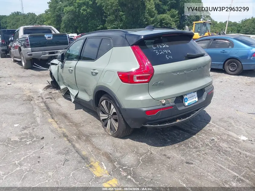 2023 Volvo Xc40 Recharge Pure Electric Twin Plus VIN: YV4ED3UW3P2963299 Lot: 45473244
