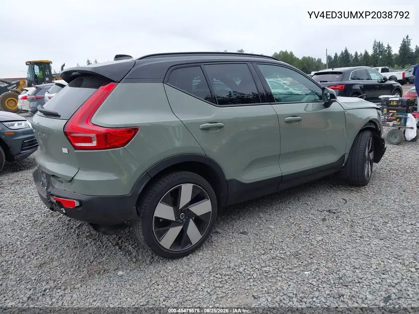 2023 Volvo Xc40 Recharge Pure Electric Twin Ultimate VIN: YV4ED3UMXP2038792 Lot: 45479576