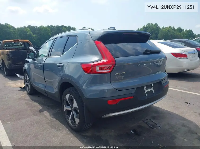 2023 Volvo Xc40 B5 Plus Bright Theme VIN: YV4L12UNXP2911251 Lot: 45576413