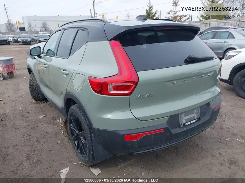 2024 Volvo Xc40 Recharge Plus VIN: YV4ER3XL7R2253294 Lot: 12580036