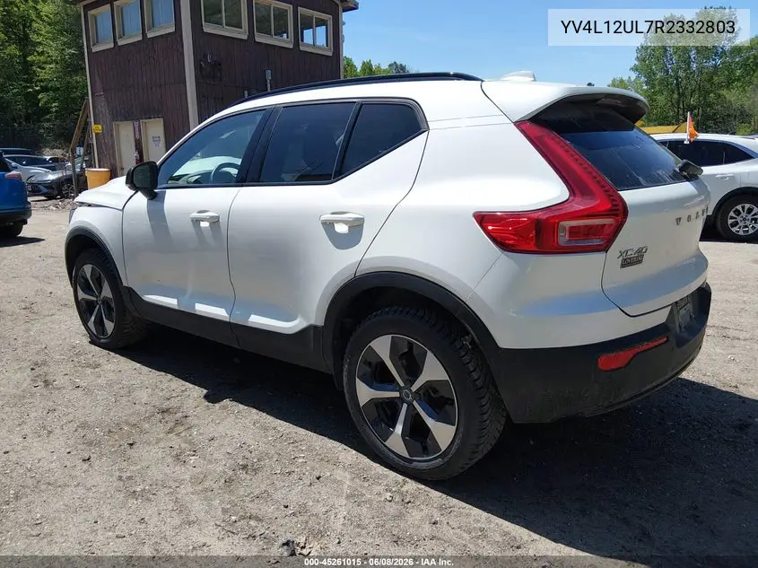 2024 Volvo Xc40 B5 Plus Dark Theme VIN: YV4L12UL7R2332803 Lot: 45261015