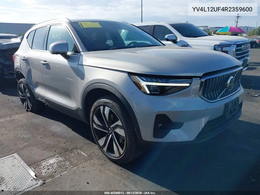 2024 Volvo Xc40 B5 Ultimate Bright Theme VIN: YV4L12UF4R2359600 Lot: 45356013