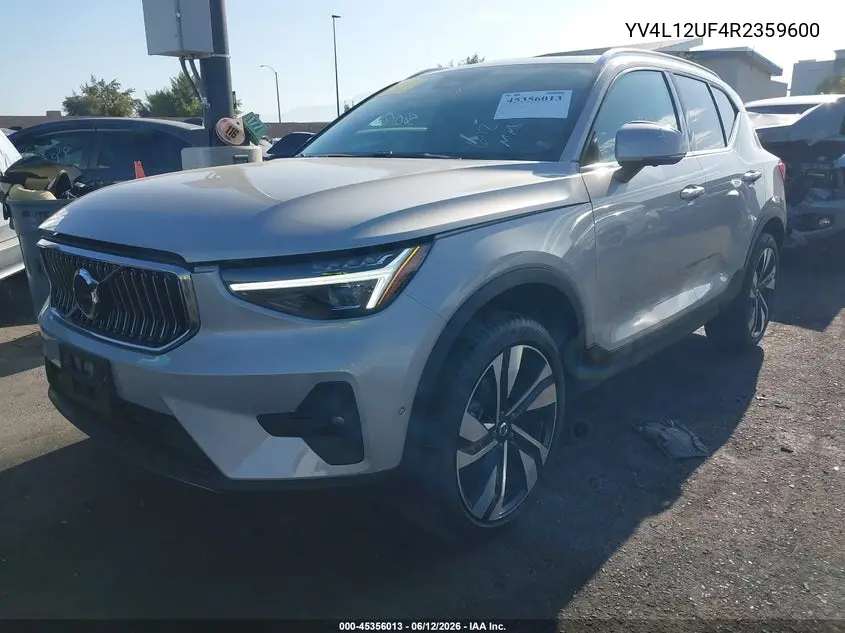 2024 Volvo Xc40 B5 Ultimate Bright Theme VIN: YV4L12UF4R2359600 Lot: 45356013