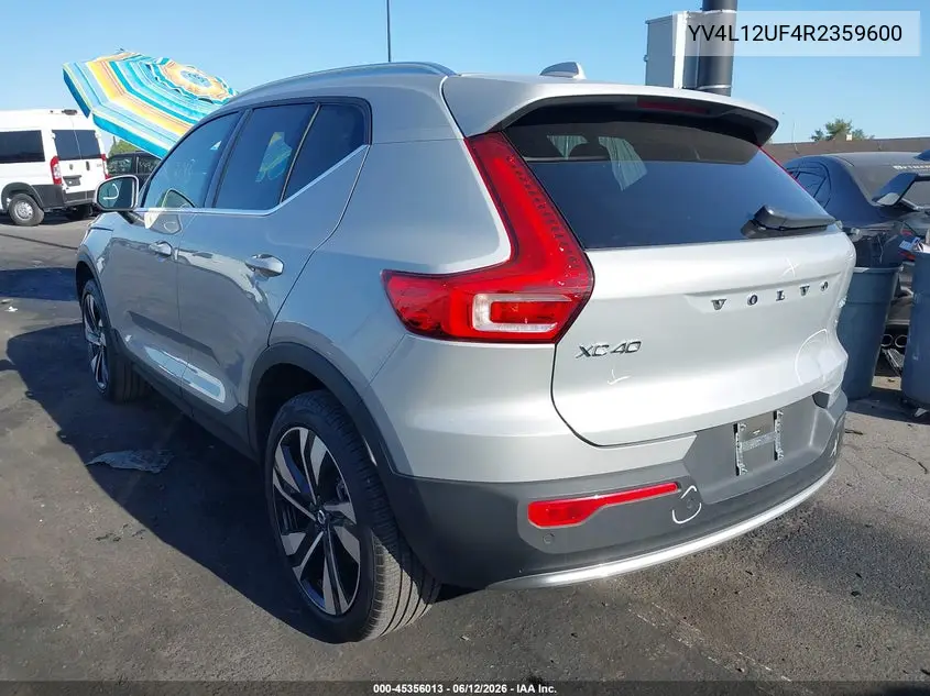 2024 Volvo Xc40 B5 Ultimate Bright Theme VIN: YV4L12UF4R2359600 Lot: 45356013
