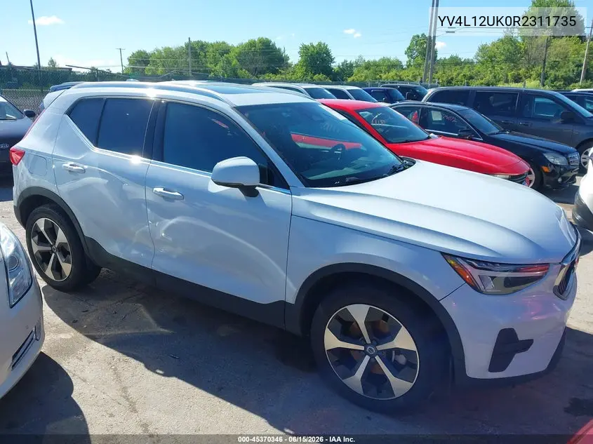 2024 Volvo Xc40 B5 Core Bright Theme VIN: YV4L12UK0R2311735 Lot: 45370346