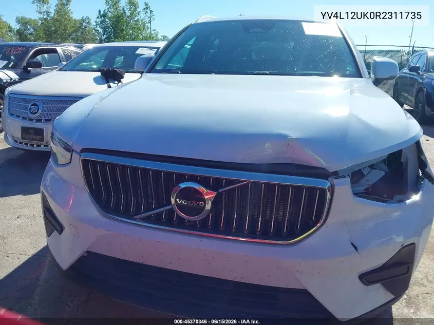 2024 Volvo Xc40 B5 Core Bright Theme VIN: YV4L12UK0R2311735 Lot: 45370346