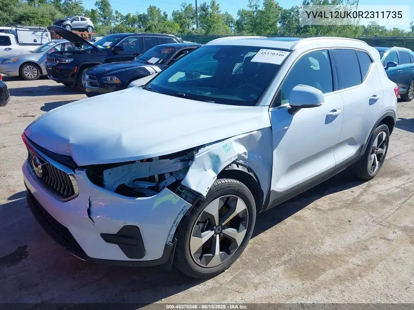 2024 Volvo Xc40 B5 Core Bright Theme VIN: YV4L12UK0R2311735 Lot: 45370346