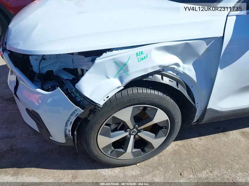 2024 Volvo Xc40 B5 Core Bright Theme VIN: YV4L12UK0R2311735 Lot: 45370346