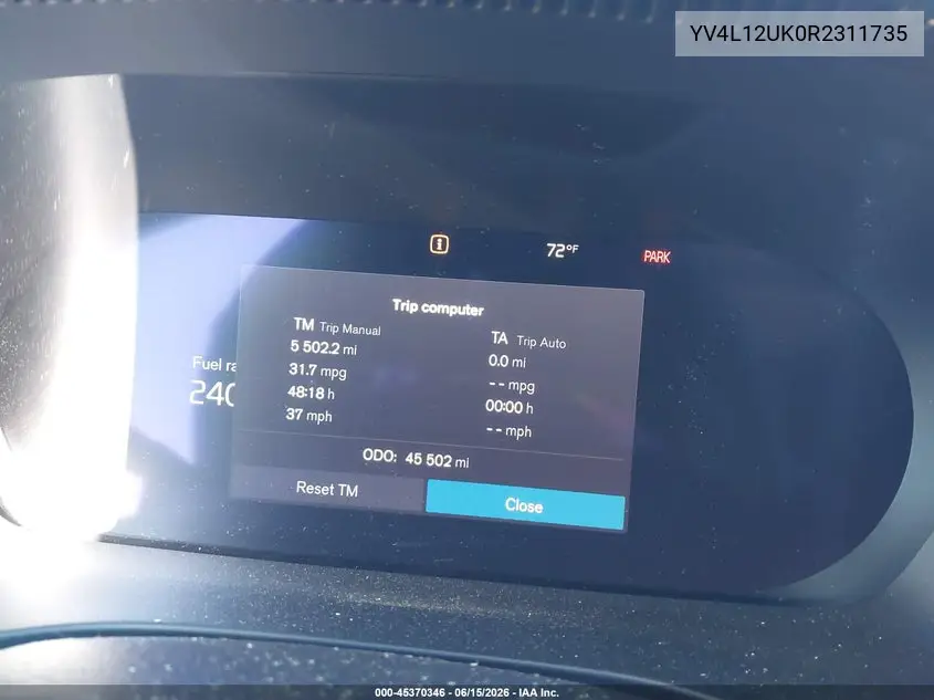 2024 Volvo Xc40 B5 Core Bright Theme VIN: YV4L12UK0R2311735 Lot: 45370346