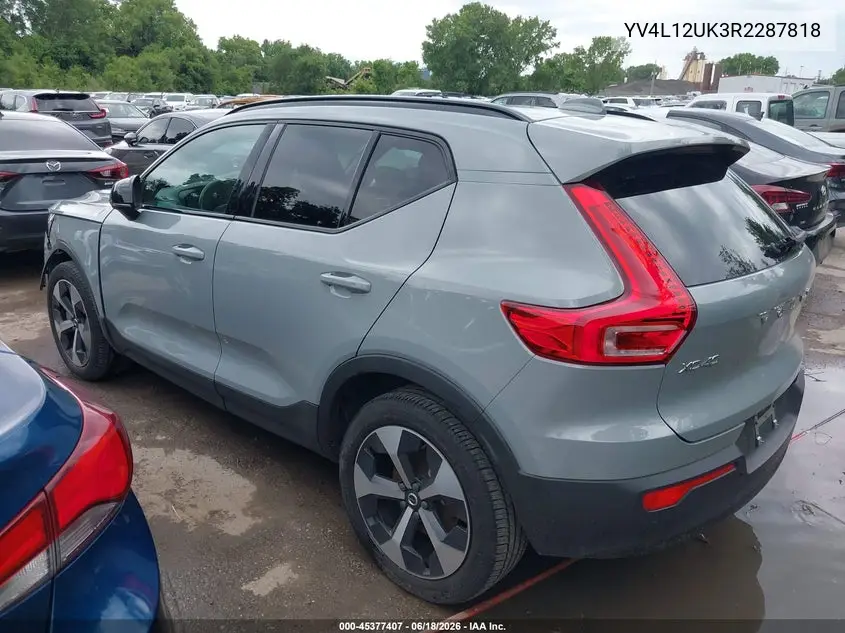 2024 Volvo Xc40 B5 Core Bright Theme/B5 Core Dark Theme VIN: YV4L12UK3R2287818 Lot: 45377407