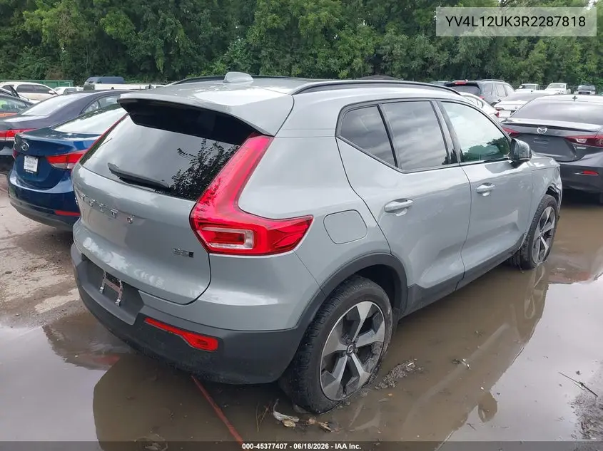 2024 Volvo Xc40 B5 Core Bright Theme/B5 Core Dark Theme VIN: YV4L12UK3R2287818 Lot: 45377407