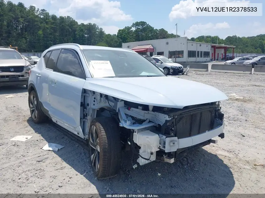 2024 Volvo Xc40 B5 Plus Bright Theme VIN: YV4L12UE1R2378533 Lot: 45524930