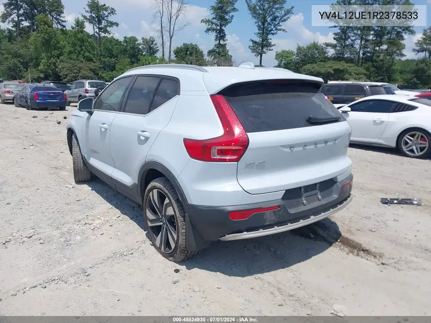 2024 Volvo Xc40 B5 Plus Bright Theme VIN: YV4L12UE1R2378533 Lot: 45524930