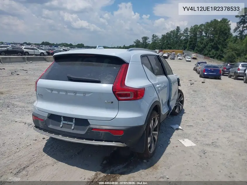 2024 Volvo Xc40 B5 Plus Bright Theme VIN: YV4L12UE1R2378533 Lot: 45524930
