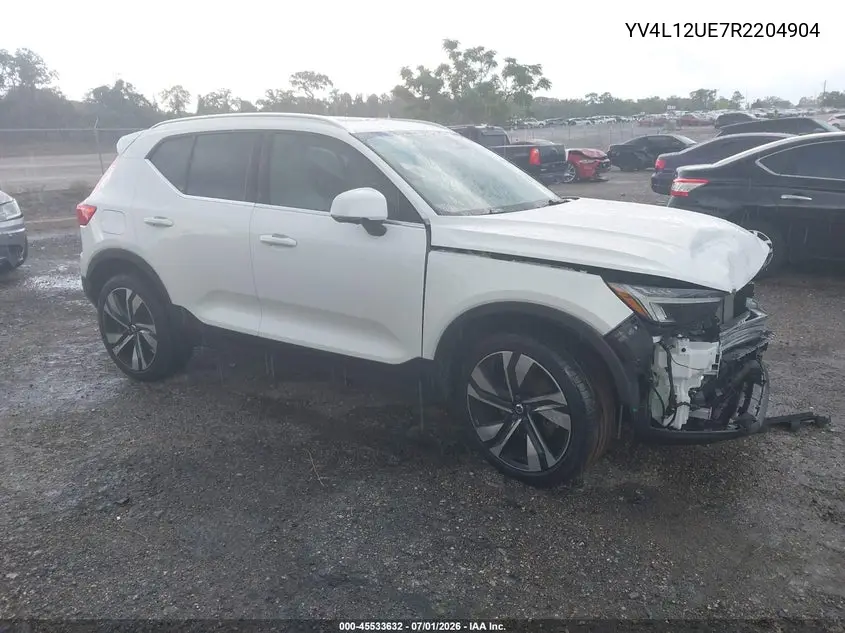2024 Volvo Xc40 B5 Plus Bright Theme VIN: YV4L12UE7R2204904 Lot: 45533632