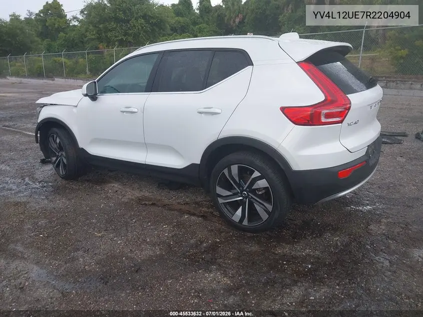 2024 Volvo Xc40 B5 Plus Bright Theme VIN: YV4L12UE7R2204904 Lot: 45533632