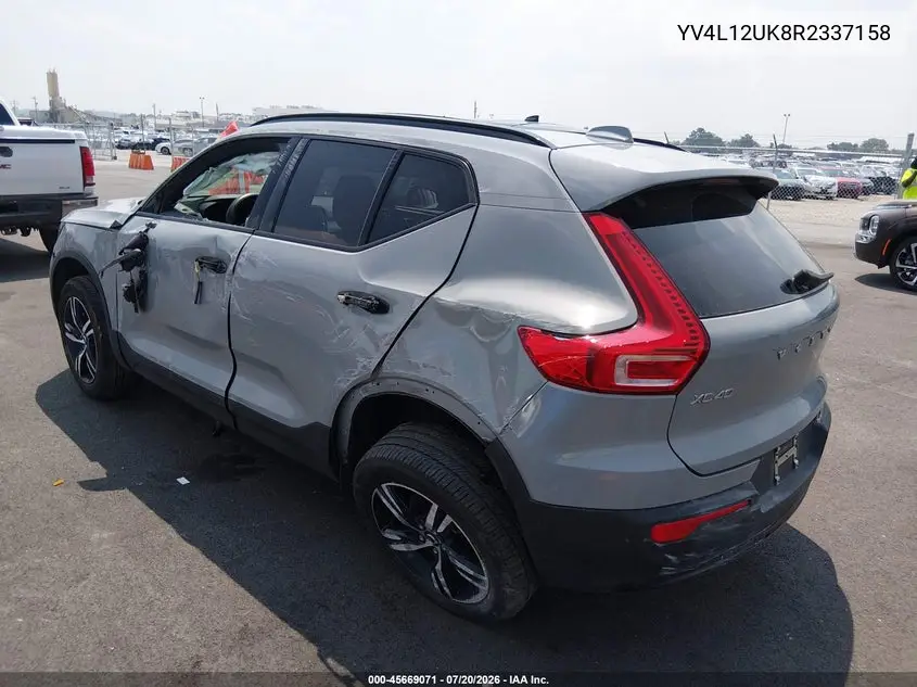 2024 Volvo Xc40 B5 Core Bright Theme/B5 Core Dark Theme VIN: YV4L12UK8R2337158 Lot: 45669071