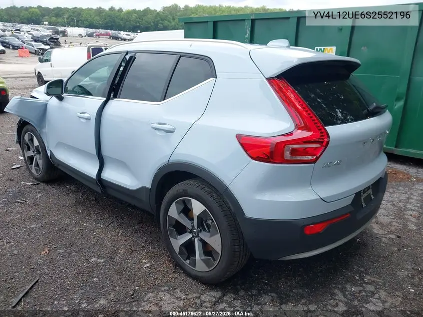 2025 Volvo Xc40 B5 Plus Bright Theme VIN: YV4L12UE6S2552196 Lot: 45176622