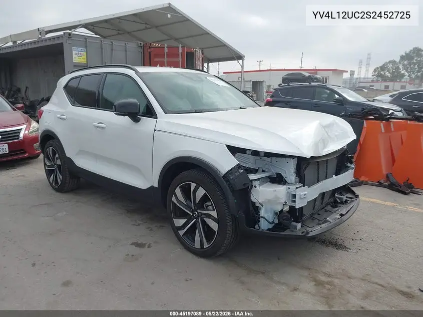2025 Volvo Xc40 B5 Plus Dark Theme VIN: YV4L12UC2S2452725 Lot: 45197089