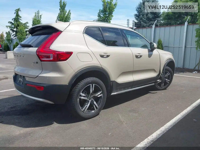 2025 Volvo Xc40 B5 Core Bright Theme VIN: YV4L12UJ2S2519659 Lot: 45345272