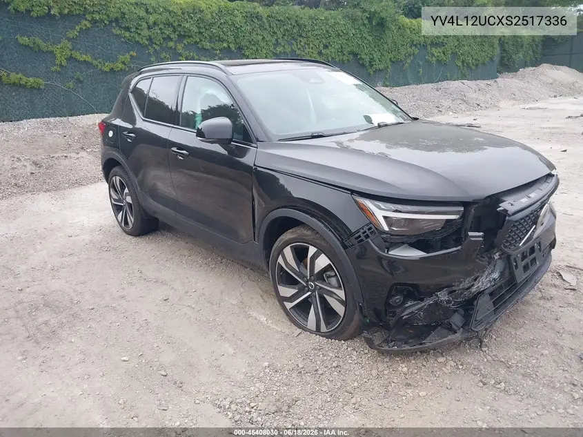 2025 Volvo Xc40 B5 Plus Dark Theme VIN: YV4L12UCXS2517336 Lot: 45408030