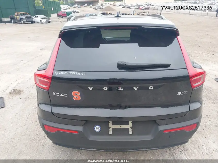 2025 Volvo Xc40 B5 Plus Dark Theme VIN: YV4L12UCXS2517336 Lot: 45408030