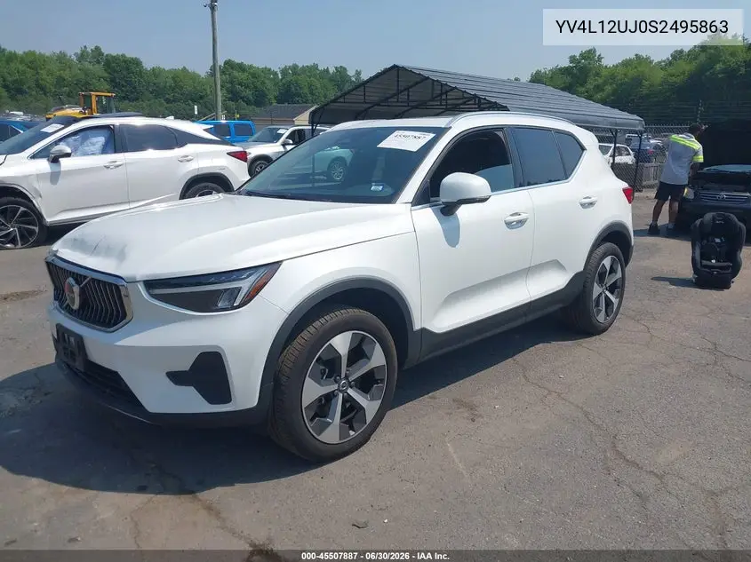 2025 Volvo Xc40 B5 Core Bright Theme VIN: YV4L12UJ0S2495863 Lot: 45507887