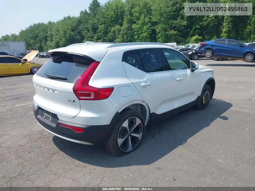 2025 Volvo Xc40 B5 Core Bright Theme VIN: YV4L12UJ0S2495863 Lot: 45507887