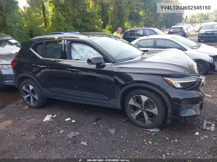 2025 Volvo Xc40 B5 Core Bright Theme VIN: YV4L12UJ6S2545150 Lot: 45514863