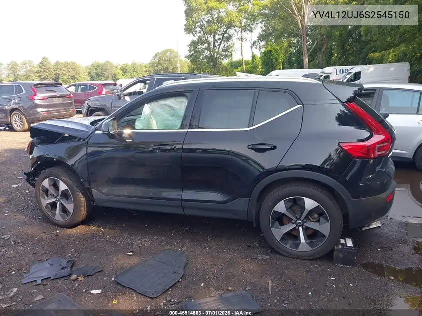 2025 Volvo Xc40 B5 Core Bright Theme VIN: YV4L12UJ6S2545150 Lot: 45514863