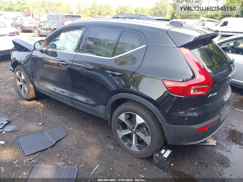 2025 Volvo Xc40 B5 Core Bright Theme VIN: YV4L12UJ6S2545150 Lot: 45514863