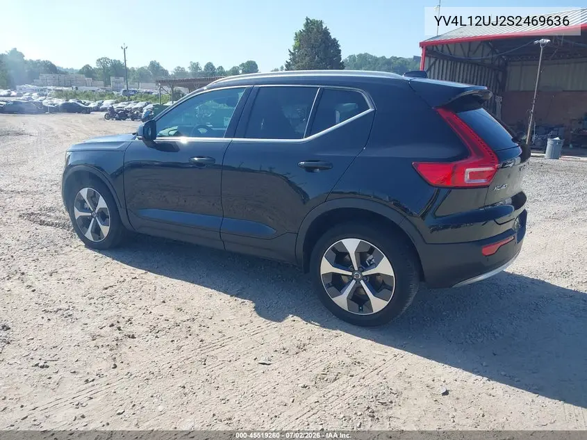 2025 Volvo Xc40 B5 Core Bright Theme VIN: YV4L12UJ2S2469636 Lot: 45519260