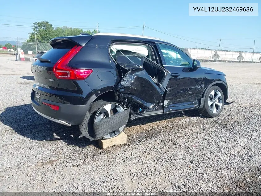 2025 Volvo Xc40 B5 Core Bright Theme VIN: YV4L12UJ2S2469636 Lot: 45519260
