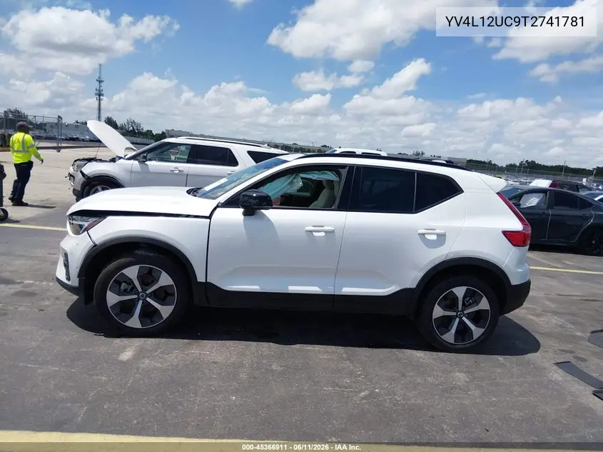 2026 Volvo Xc40 Plus, B5 Awd Gas (Mild Hybrid), Dark VIN: YV4L12UC9T2741781 Lot: 45366911