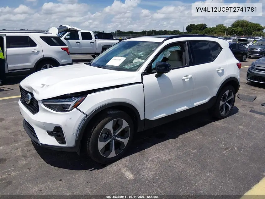 2026 Volvo Xc40 Plus, B5 Awd Gas (Mild Hybrid), Dark VIN: YV4L12UC9T2741781 Lot: 45366911