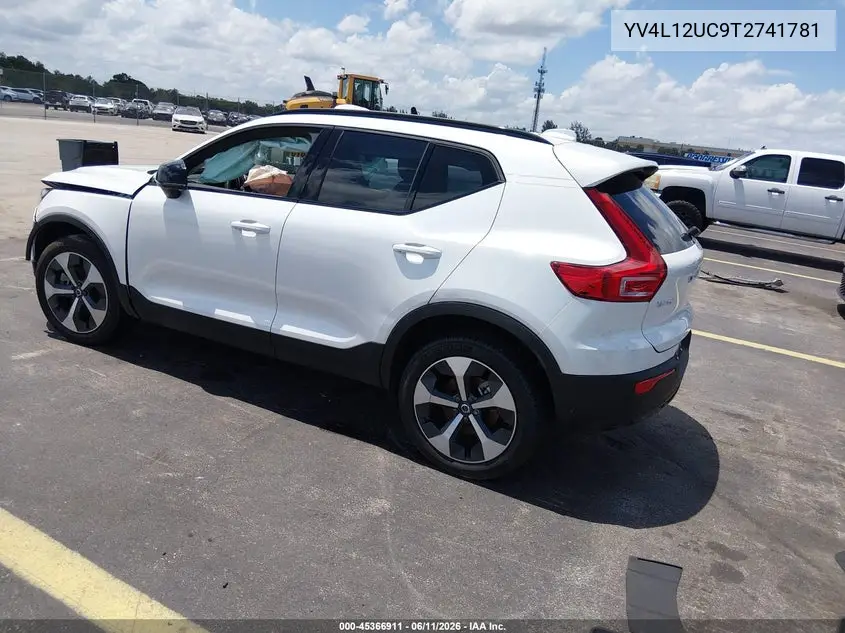 2026 Volvo Xc40 Plus, B5 Awd Gas (Mild Hybrid), Dark VIN: YV4L12UC9T2741781 Lot: 45366911