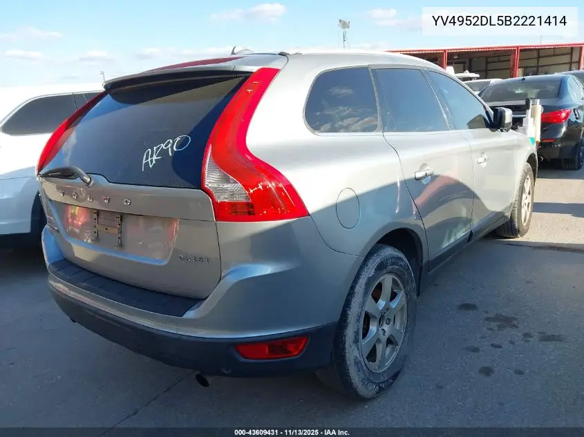 YV4952DL5B2221414 2011 Volvo Xc60 3.2/3.2 R-Design