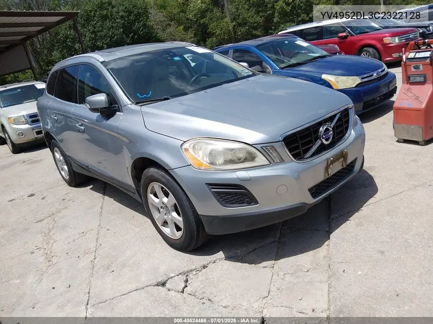 2012 Volvo Xc60 3.2/3.2 Platinum/3.2 Premier/3.2 Premier Plus VIN: YV4952DL3C2322128 Lot: 45524466