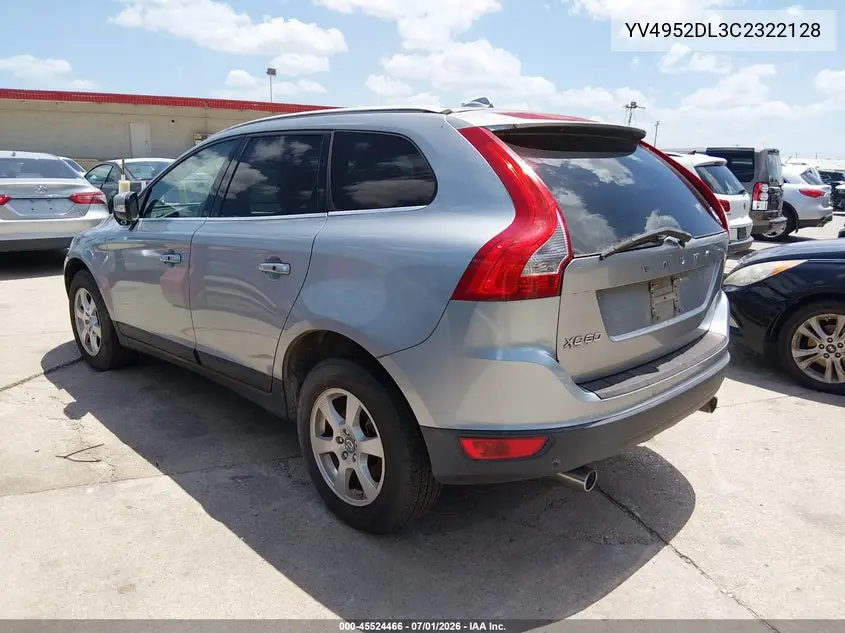 2012 Volvo Xc60 3.2/3.2 Platinum/3.2 Premier/3.2 Premier Plus VIN: YV4952DL3C2322128 Lot: 45524466