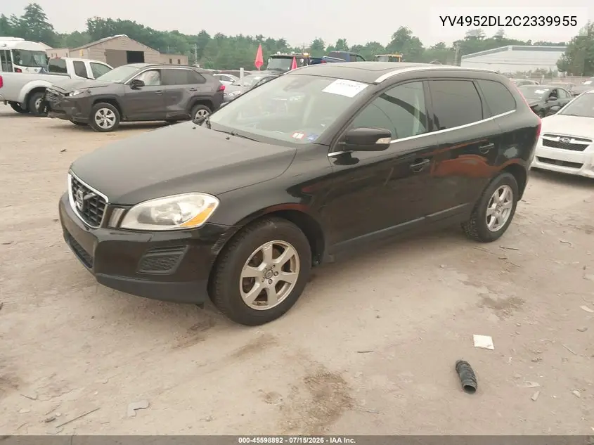 2012 Volvo Xc60 3.2/3.2 Platinum/3.2 Premier/3.2 Premier Plus VIN: YV4952DL2C2339955 Lot: 45598892