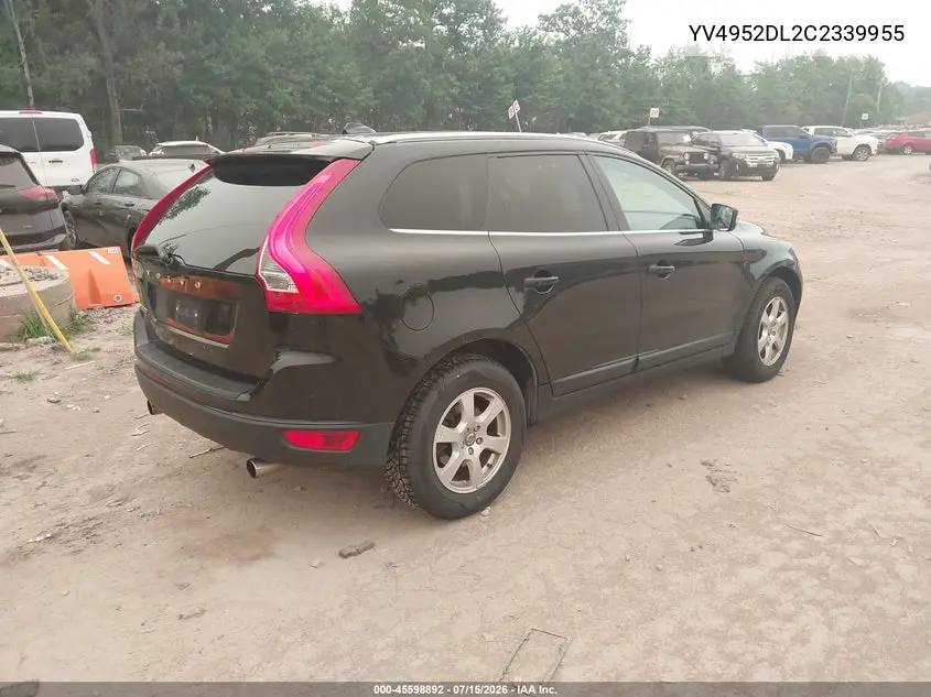 2012 Volvo Xc60 3.2/3.2 Platinum/3.2 Premier/3.2 Premier Plus VIN: YV4952DL2C2339955 Lot: 45598892