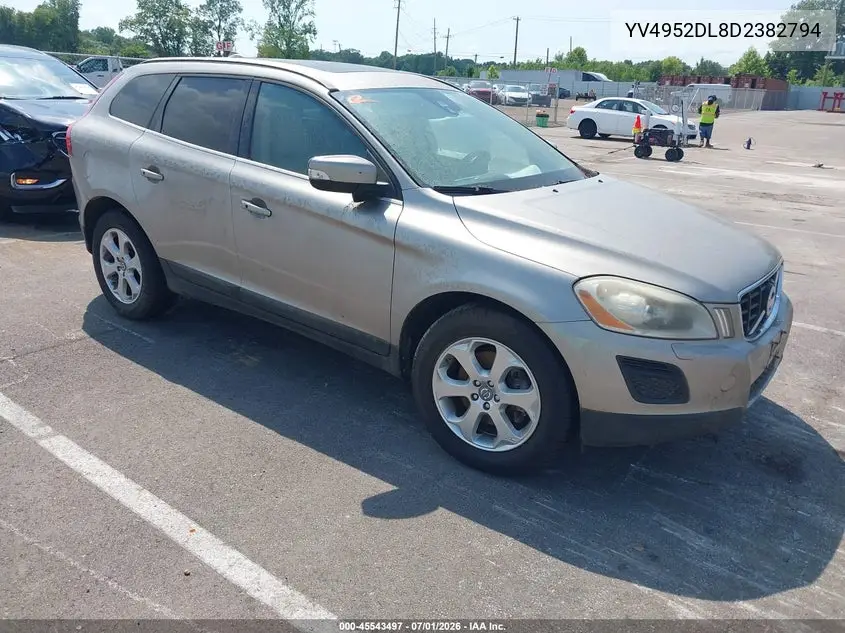 2013 Volvo Xc60 3.2/3.2 Platinum/3.2 Premier/3.2 Premier Plus VIN: YV4952DL8D2382794 Lot: 45543497