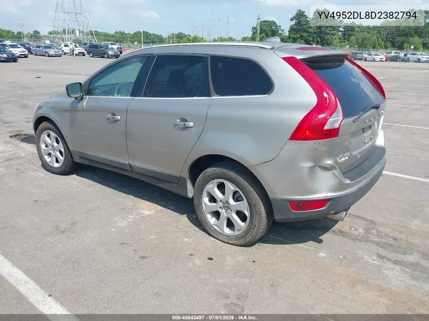 2013 Volvo Xc60 3.2/3.2 Platinum/3.2 Premier/3.2 Premier Plus VIN: YV4952DL8D2382794 Lot: 45543497