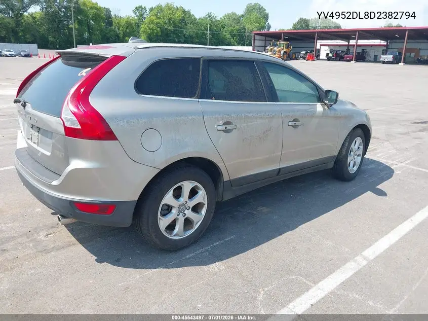 2013 Volvo Xc60 3.2/3.2 Platinum/3.2 Premier/3.2 Premier Plus VIN: YV4952DL8D2382794 Lot: 45543497
