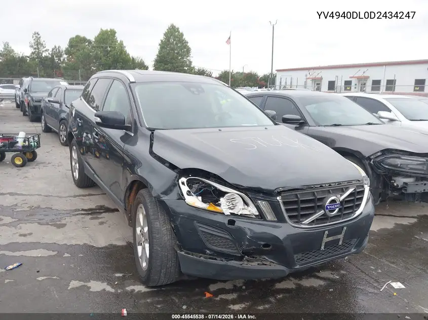 2013 Volvo Xc60 3.2/3.2 Platinum/3.2 Premier/3.2 Premier Plus VIN: YV4940DL0D2434247 Lot: 45545538